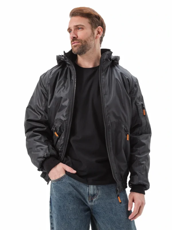 Куртка демисезонная "БОМБЕР" цвет: Черный