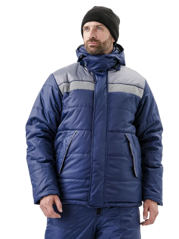 Куртка зимняя "ЭРЕБУС" цвет: т.синий/серый