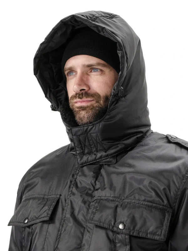 Мужская черная куртка охранника