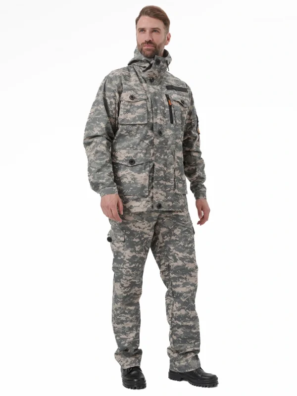 Костюм "СУМРАК" куртка/брюки, цвет: кмф "Цифра св.серый" , ткань: Рип-Стоп