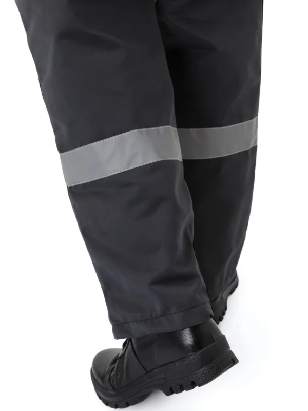 Полукомбинезон "РОЛЬФ" цвет: Т.СЕРЫЙ/ЧЁРНЫЙ тк.ТВИЛ-250