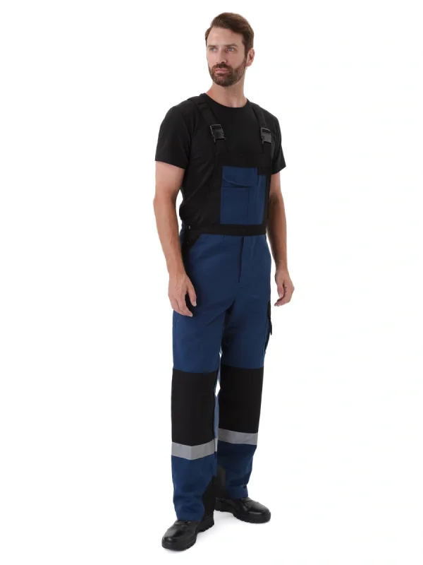 Полукомбинезон "РОЛЬФ" цвет: Т.СИНИЙ/ЧЁРНЫЙ тк.ТВИЛ-250