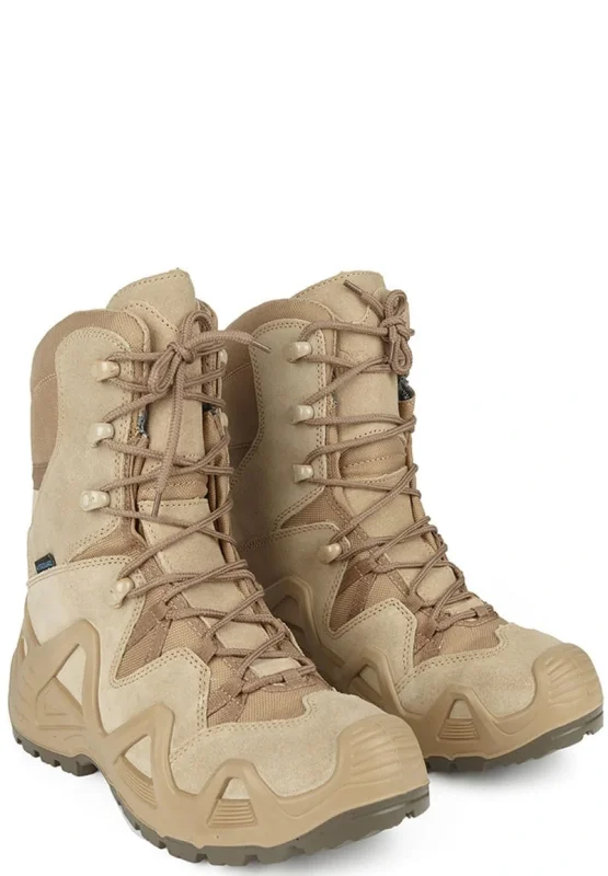 Ботинки с высокими берцами тактические "ТАРАНТУЛ" цвет: бежевый (УЦЕНКА)