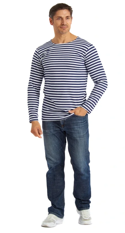 Тельняшка с начесом, синяя