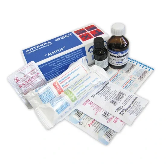Аптечка индивидуальная "МИНИ" ФЭСТ футляр пластик (арт. 1077)
