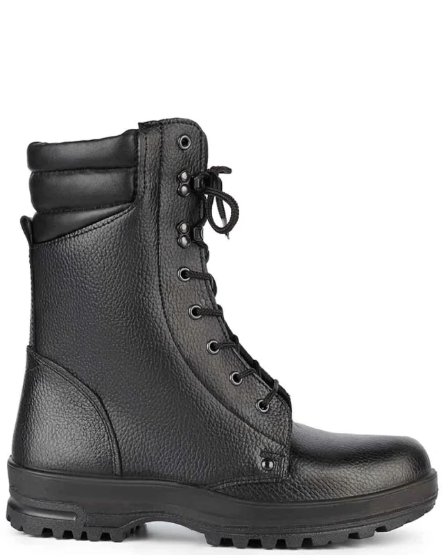 Ботинки с высокими берцами "Витязь" черные, натуральная кожа