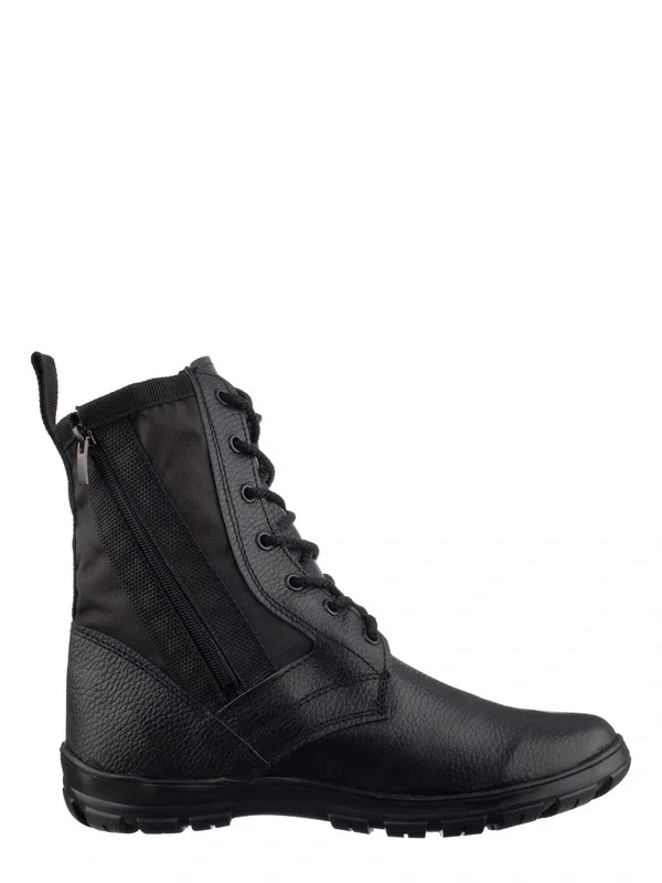Ботинки комбинированные с высоким берцем облегчённые «Тактик-М» черные