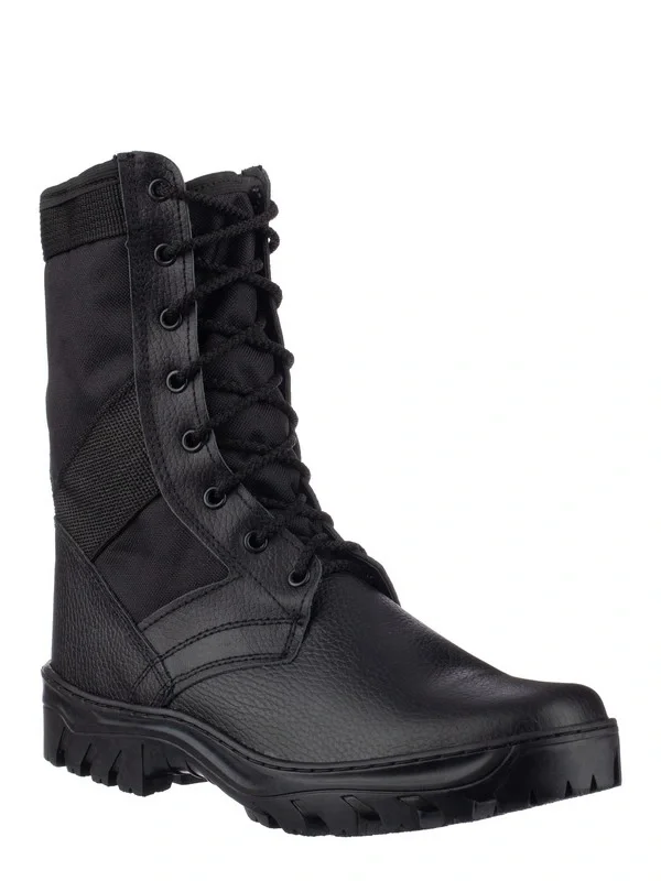 Ботинки с высокими берцами "Вымпел" черные, натуральная кожа