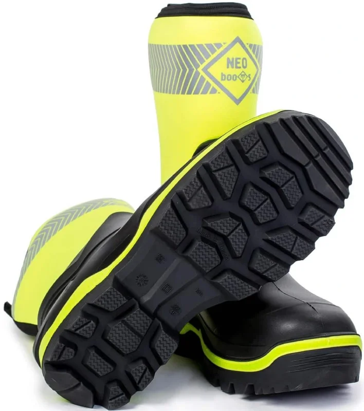 Сапоги ПУ/Нитрил С931 NEO BOOTS MIDI (ТЗРО) мужские, ком. подн и кев.стел, утеплен., лайм (-30°С)