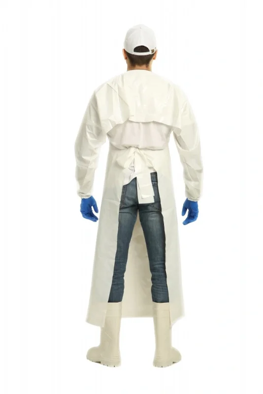 Фартук ЛАРИСАН® КОМБО полиуретановый с рукавами белый (90с х 70см)