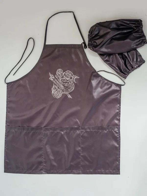 Фартук с нарукавниками MOGOTEX "Home Collection" (комплект) фиолетовый, модель 2053-0 (декор 120)