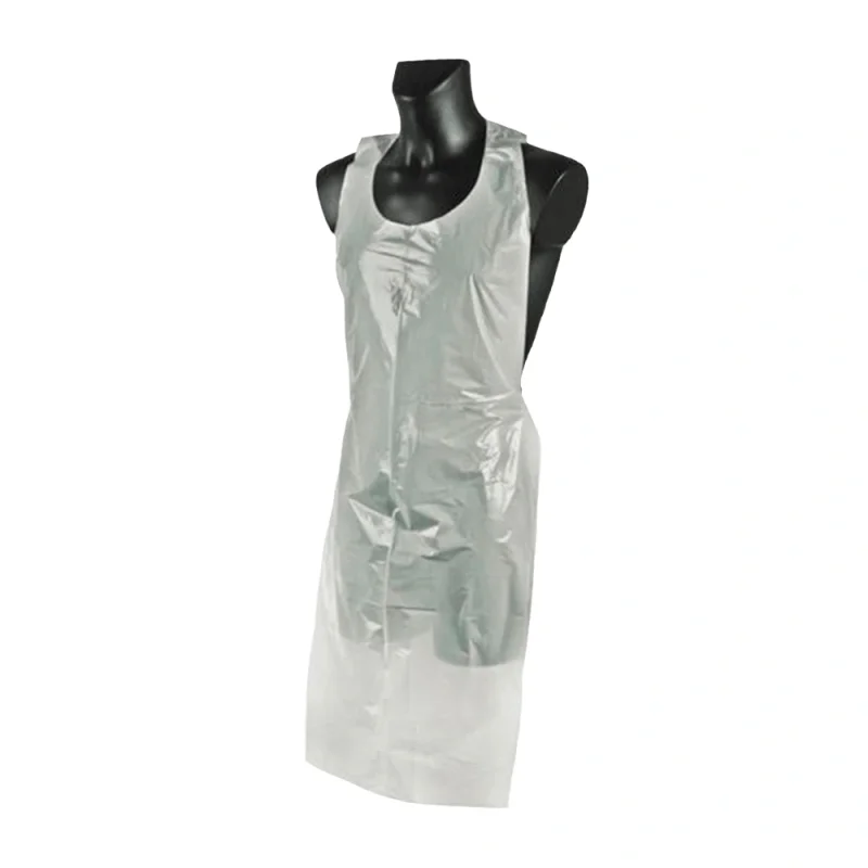 Фартук одноразовый полиэтиленовый 74*120см. 10мкм. 5,6гр. белый