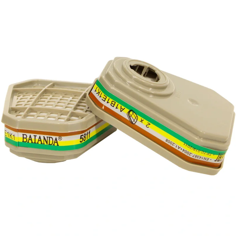 Фильтр для защиты от паров орг. веществ неорг. кислых газов и аммиака BAIANDA 5811 A1B1E1K (2 шт.)