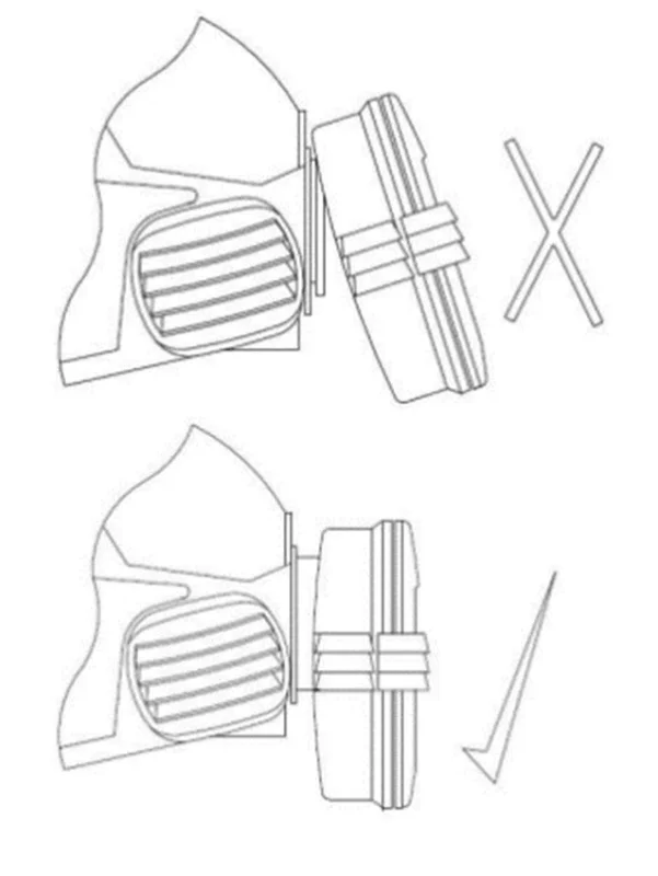Фильтрующий картридж для полумасок M6400 JUPITER A1B1E1K1 Delta Plus M6000ABEK1