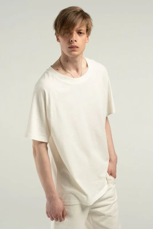 Футболка унисекс оверсайз T2, молочно-белая