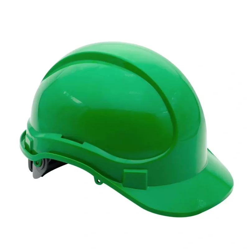 Каска защитная ЕЛАНПЛАСТ АЙ-ПРАЙМ ЭНЕРГО зеленая (ленточное оголовье, храповый механизм)