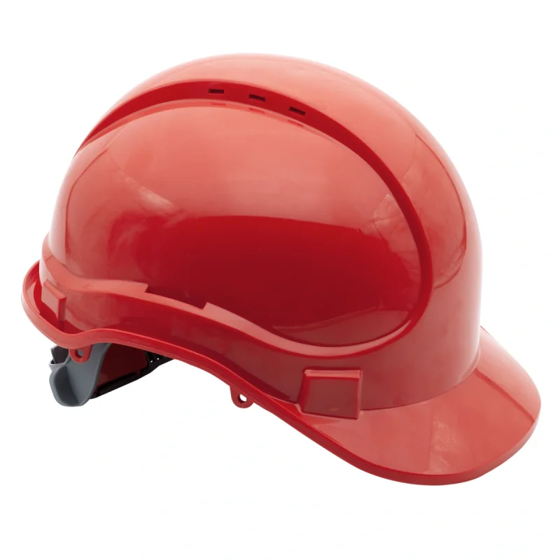 Каска защитная ЕЛАНПЛАСТ АЙ-ПРАЙМ КЛАССИК красная (пластиковое оголовье)