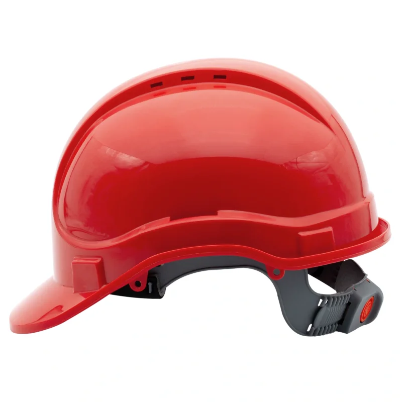 Каска защитная ЕЛАНПЛАСТ АЙ-ПРАЙМ КЛАССИК красная (пластиковое оголовье)