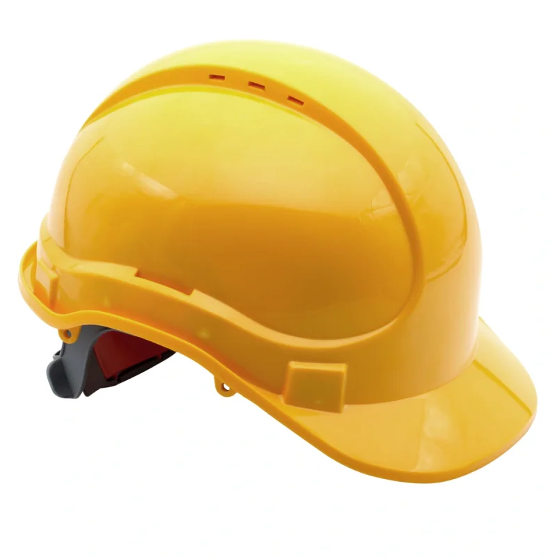 Каска защитная ЕЛАНПЛАСТ АЙ-ПРАЙМ СТАНДАРТ желтая (ленточное оголовье)