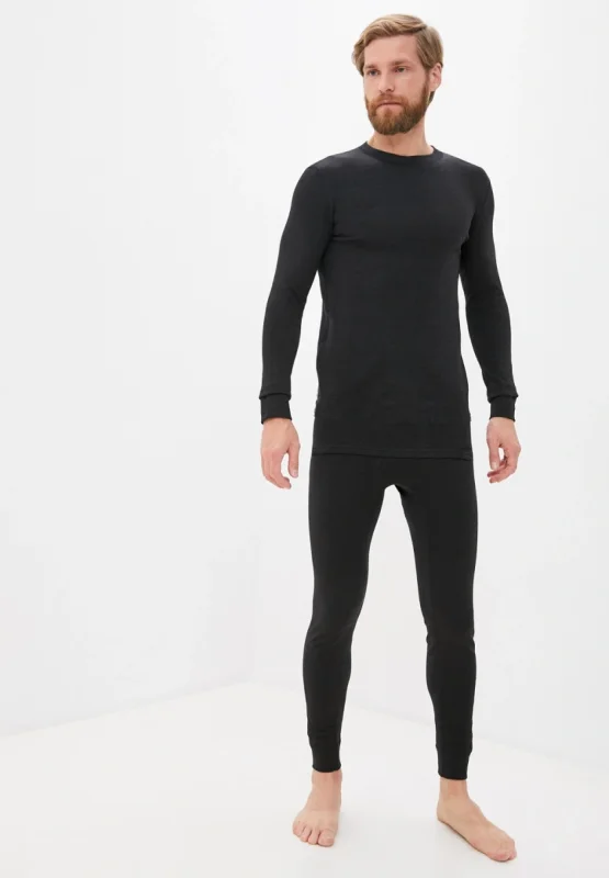 Комплект белья мужского СН (лонгслив, кальсоны) SPORT черный
