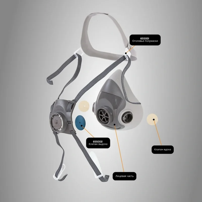 Комплект оголовья и ремешков 655001 для полумаски Jeta Safety 5500P