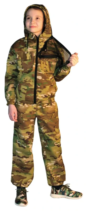 Костюм детский "МиниТурист-Антимоскит" (Маскхалат) кмф тк.грета "Мультикам"