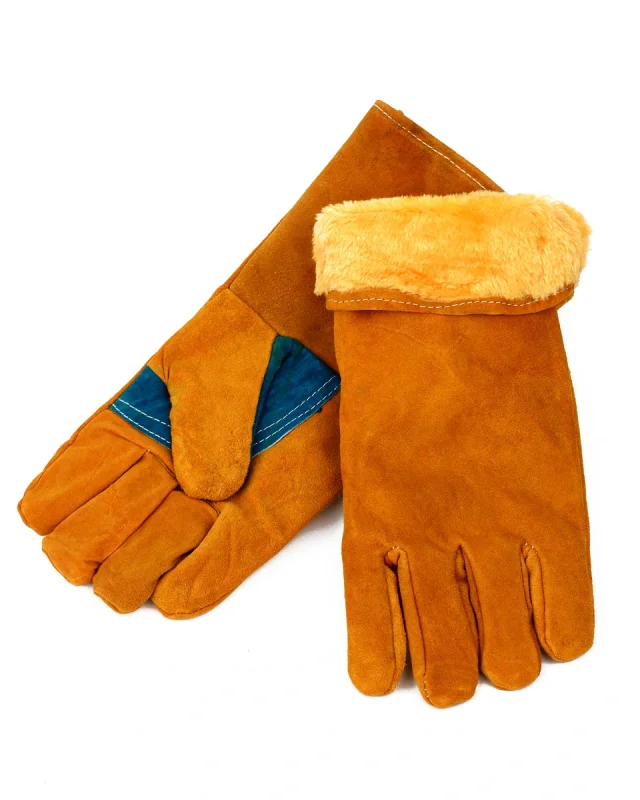 Краги спилковые усиленные утепленные