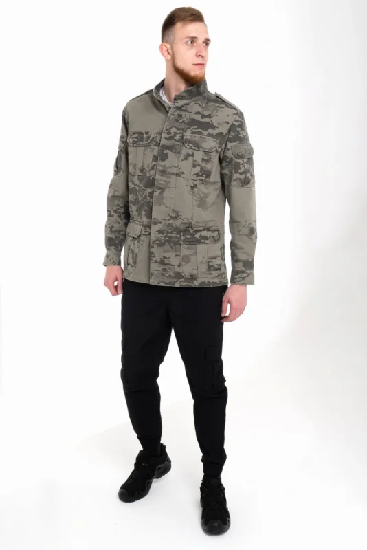 Куртка мужская YUMCO A2200414M, ХБ, цвет коричневый камуфляж