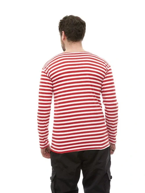 Лонгслив ТЕЛЬНЯШКА C3ML0303, цвет Красный, Белый