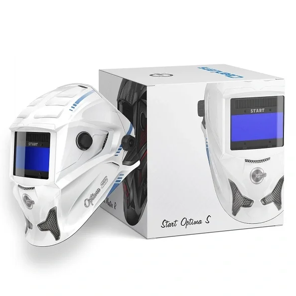 Маска сварщика хамелеон STARTWELD "START OPTIMA" АСФ 615 (Белая с наклейками) (51STDS615)