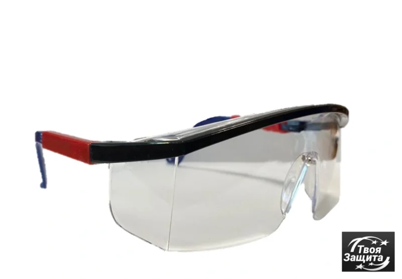 Очки открытые защитные ПРОФИ (2С-1,2 PС) прозрачные (JL-D014-1) черная оправа