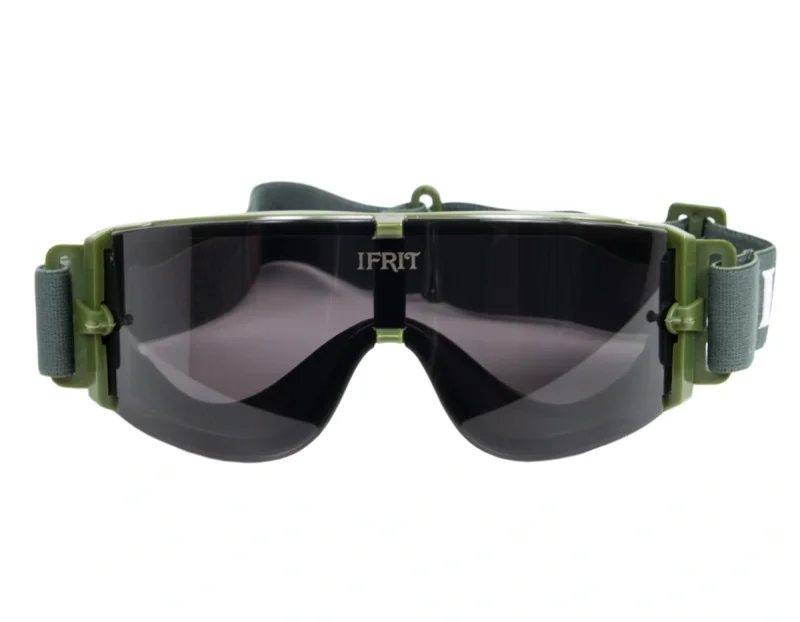 Очки военно-тактические "IFRIT Military Shadow" TPU (в компл. 3 линзы, мягкий чехол) хаки ОСТ-604