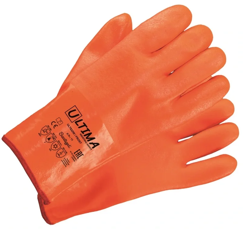 Перчатки FROST утепленные с ПВХ покрытием, удлиненная крага ULT622W (кор 72пары/уп12 пар)