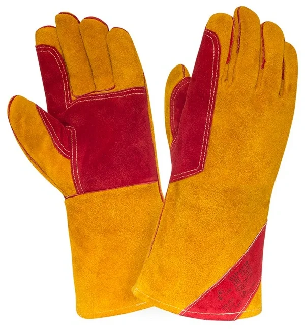 Перчатки (краги) 2Hands (Siberia) Т22-11-ru усиленные,спилок КРС/хлопок, лен, швы Kevlar