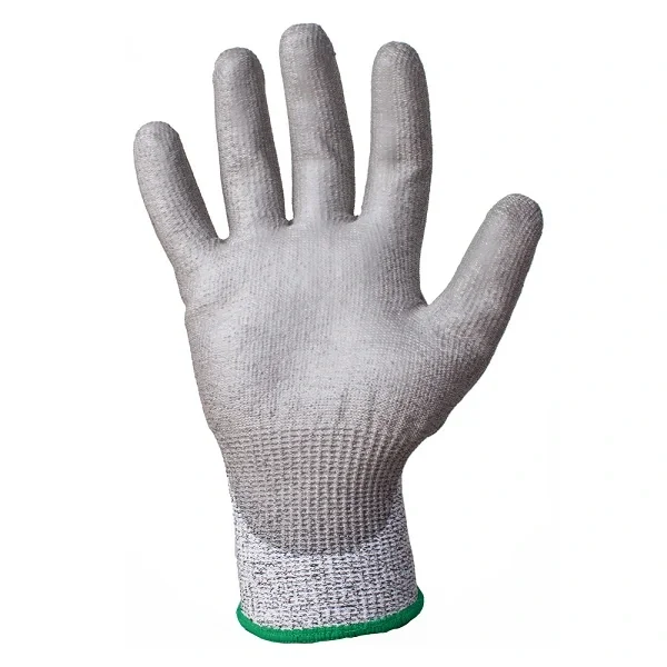 Перчатки промышленные от порезов (5 класс) с полиуретановым покрытием Jeta Safety JCP051 серые