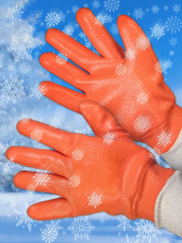 Перчатки зимние рабочие Берта® Capsule Pro хлопковые с полным ПВХ покрытием и манжетой (арт. 465)