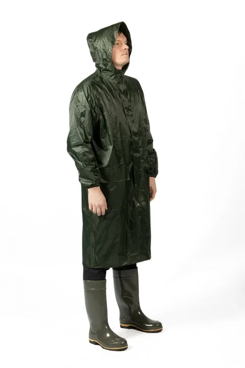 Плащ влагозащитный полиэфирный (дождевик) "Neptune" с ПВХ покрытием хаки JRC-101g Jeta Safety