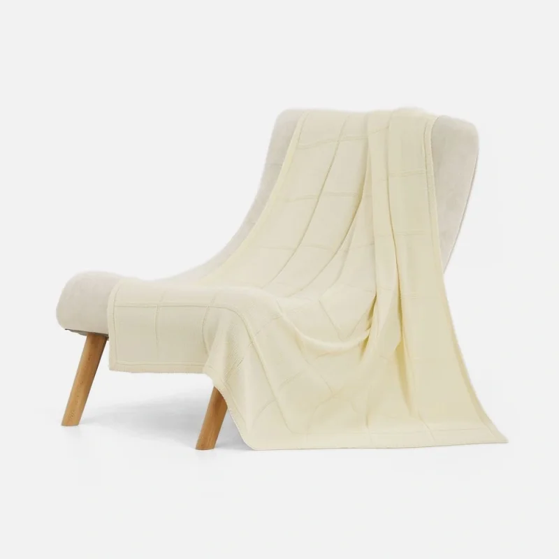 Плед Chainfield, белый (молочный) 130x200 см