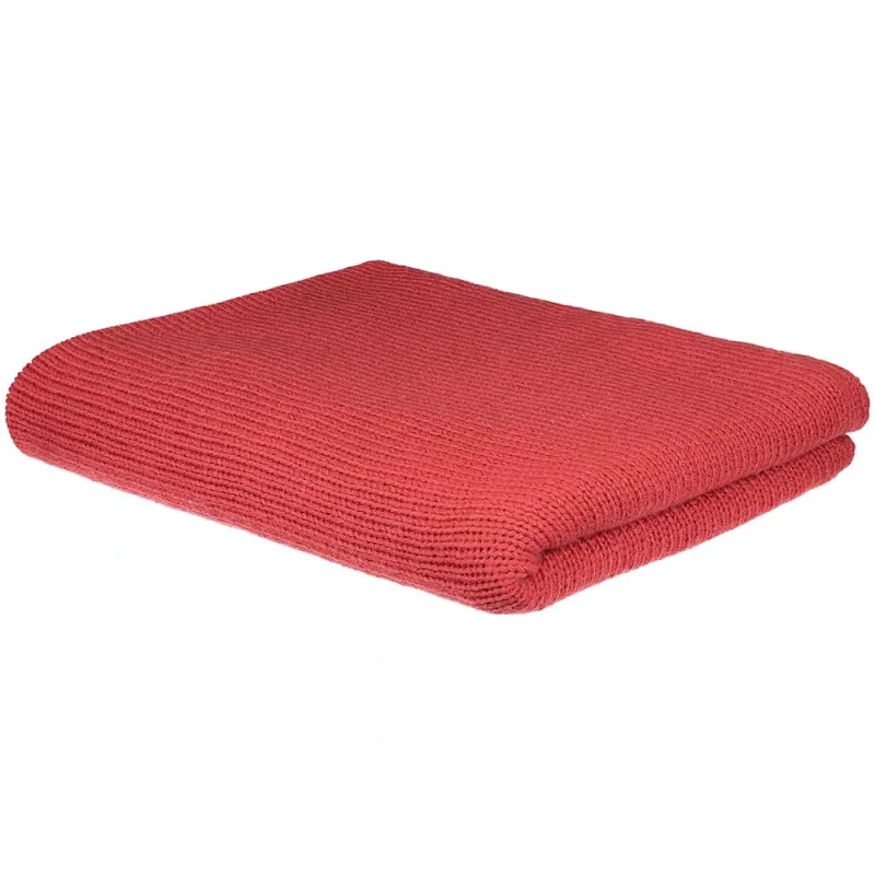 Плед Knitly, красный (коралл) 160x200 см