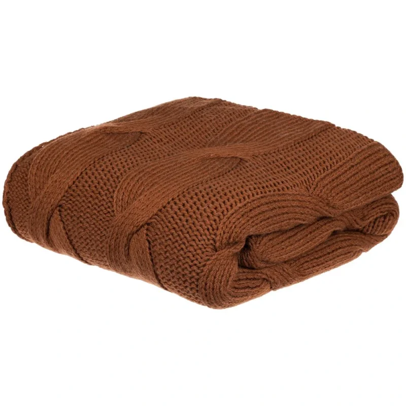 Плед Snefald, коричневый (темное золото) 120x180 см