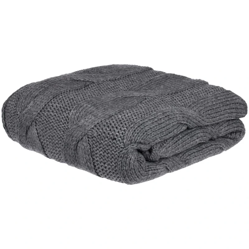 Плед Snefald, серый (маренго меланж) 120x180 см