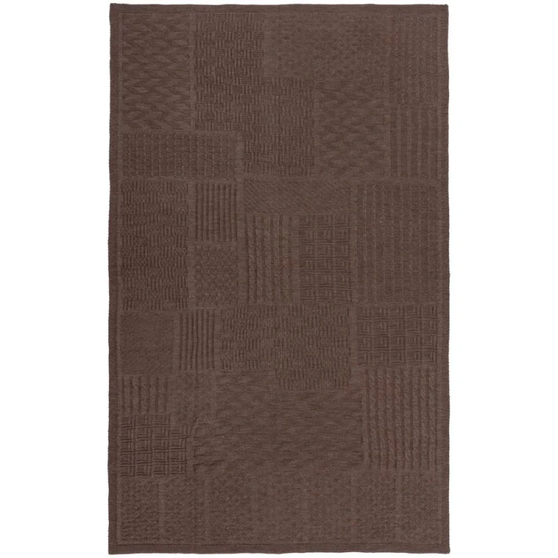 Плед Snippet, коричневый меланж 120х180см