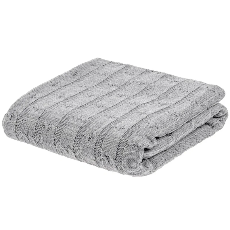 Плед Trenza, светло-серый 110х170 см