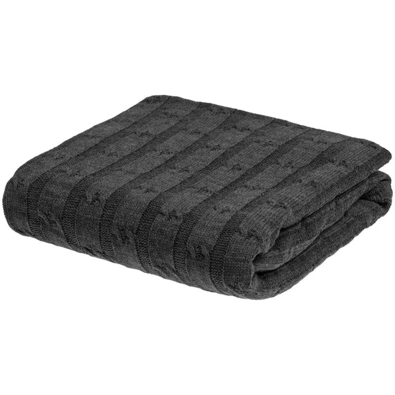 Плед Trenza, темно-серый 110х170 см