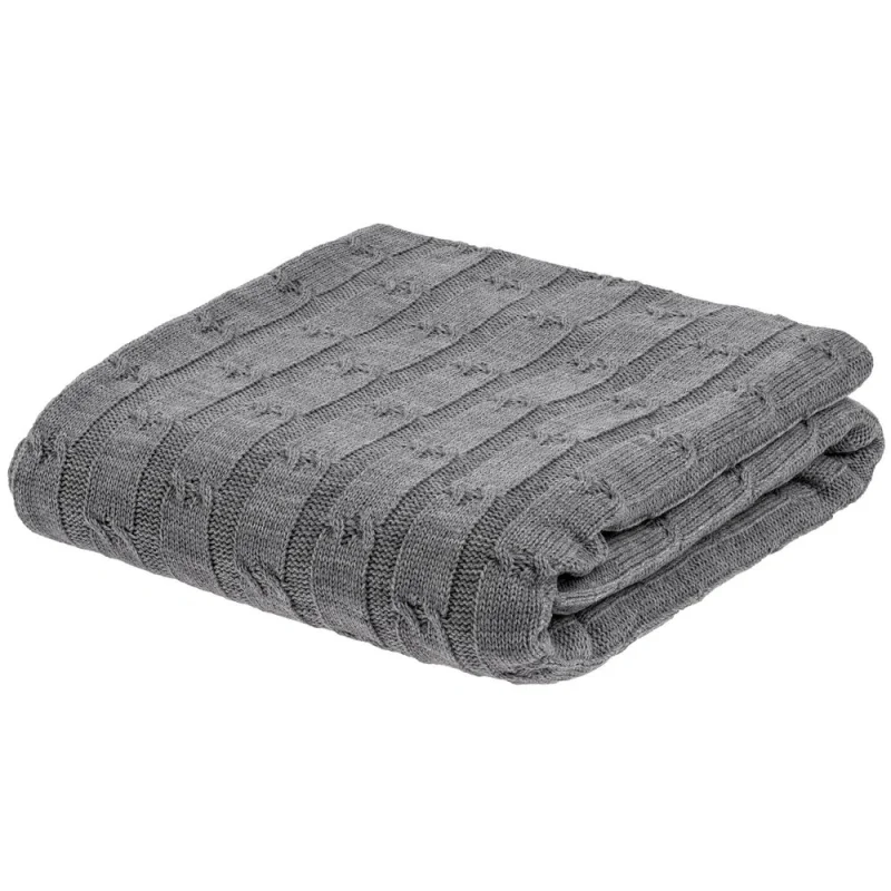 Плед Trenza, серый 110х170 см