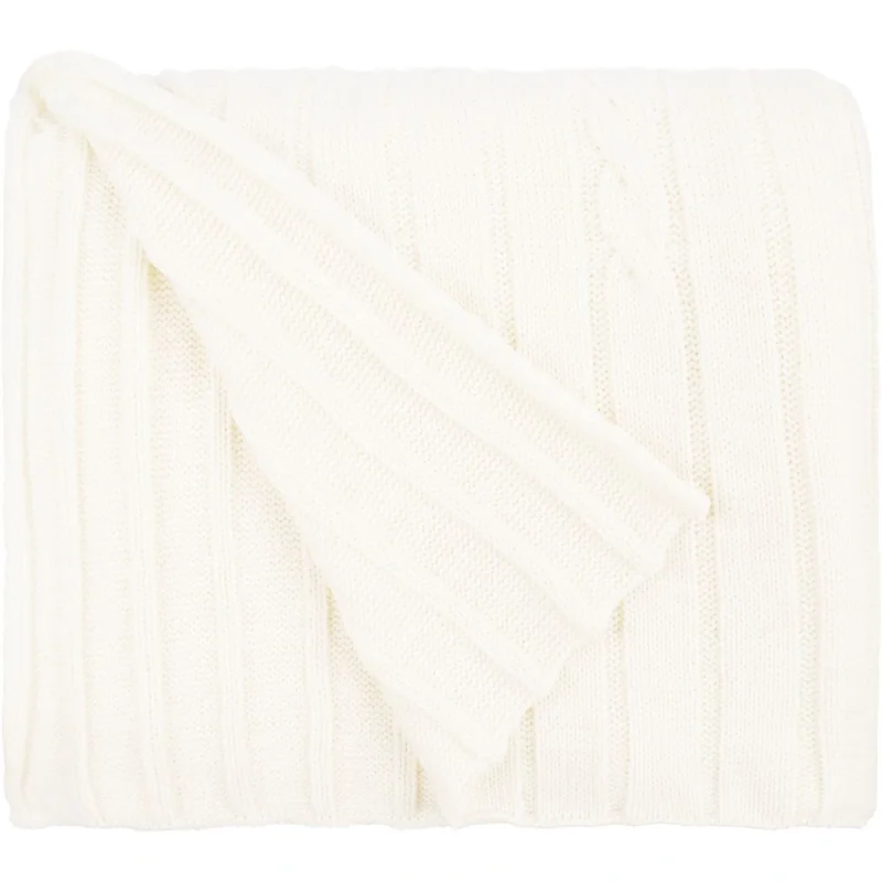 Плед Tressa, белый (молочный) 110x170 см