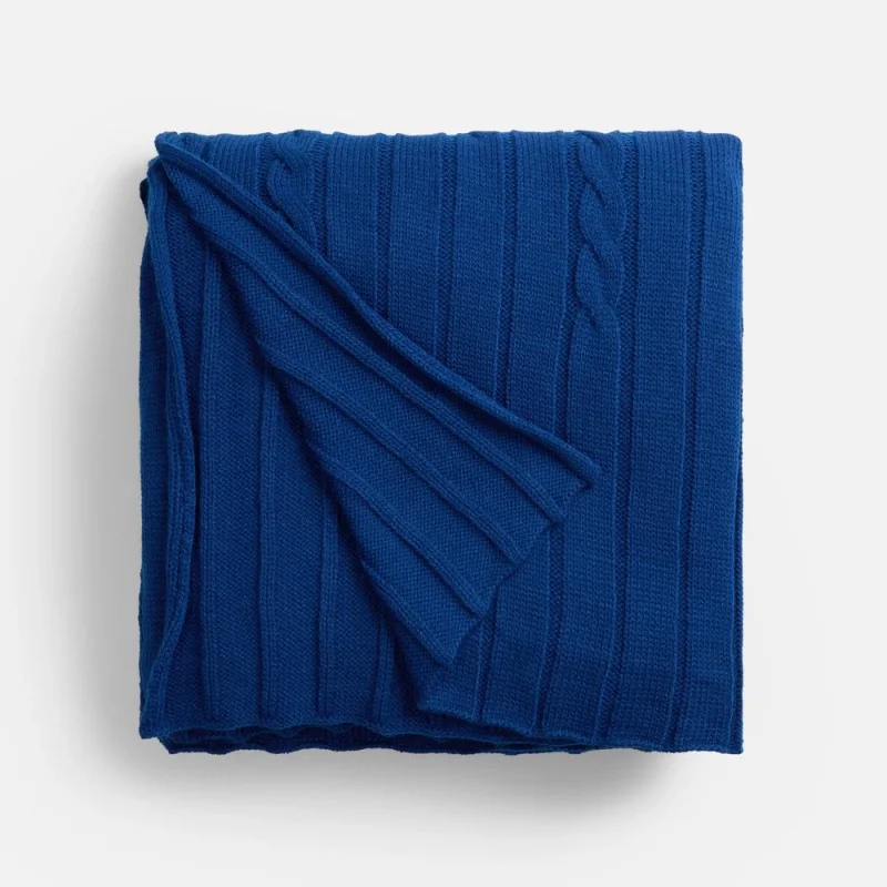 Плед Tressa, темно-синий (кобальт) 110x170 см