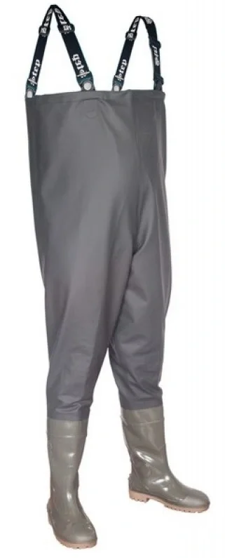 Полукомбинезон рыбацкий ПВХ/ВИНИТОЛ В-40 МБС П (STEP) мужской, мет. подносок, оливковый