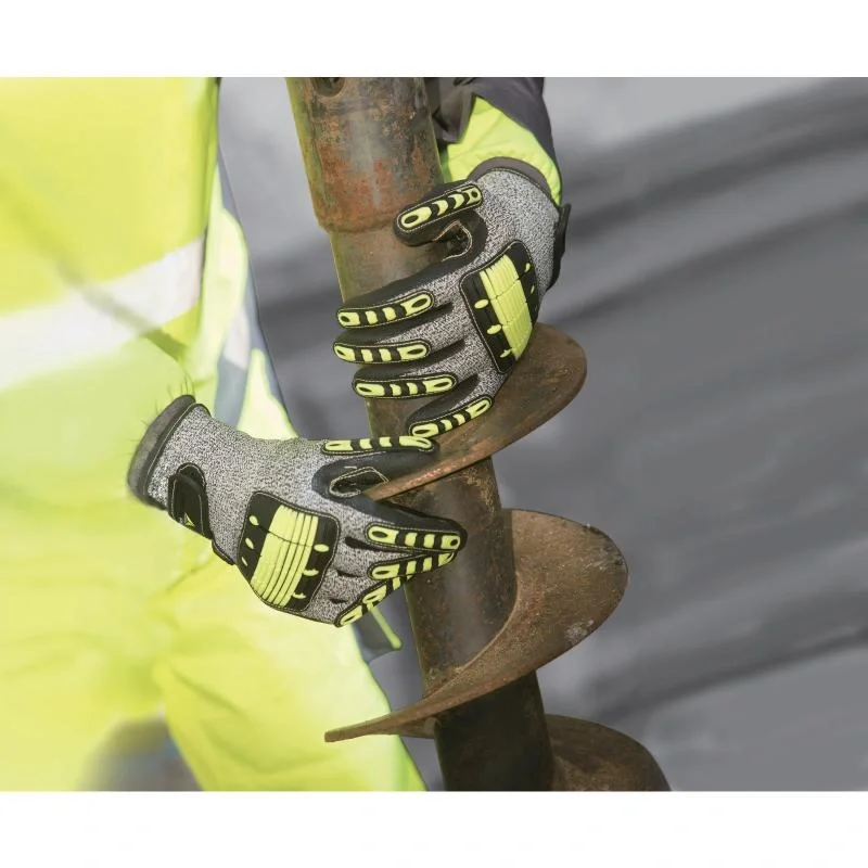 Перчатки трикотажные порезостойкие с двойным нитриловым покрытием EOS NOCUT VV910 DeltaPlus р.08/M