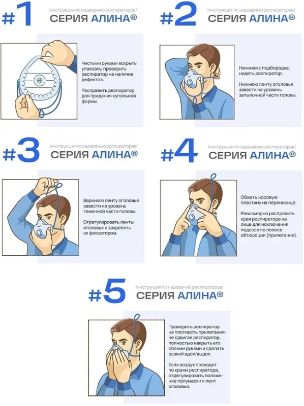 Респиратор с клапаном выдоха АЛИНА®-216 FFP2 R D